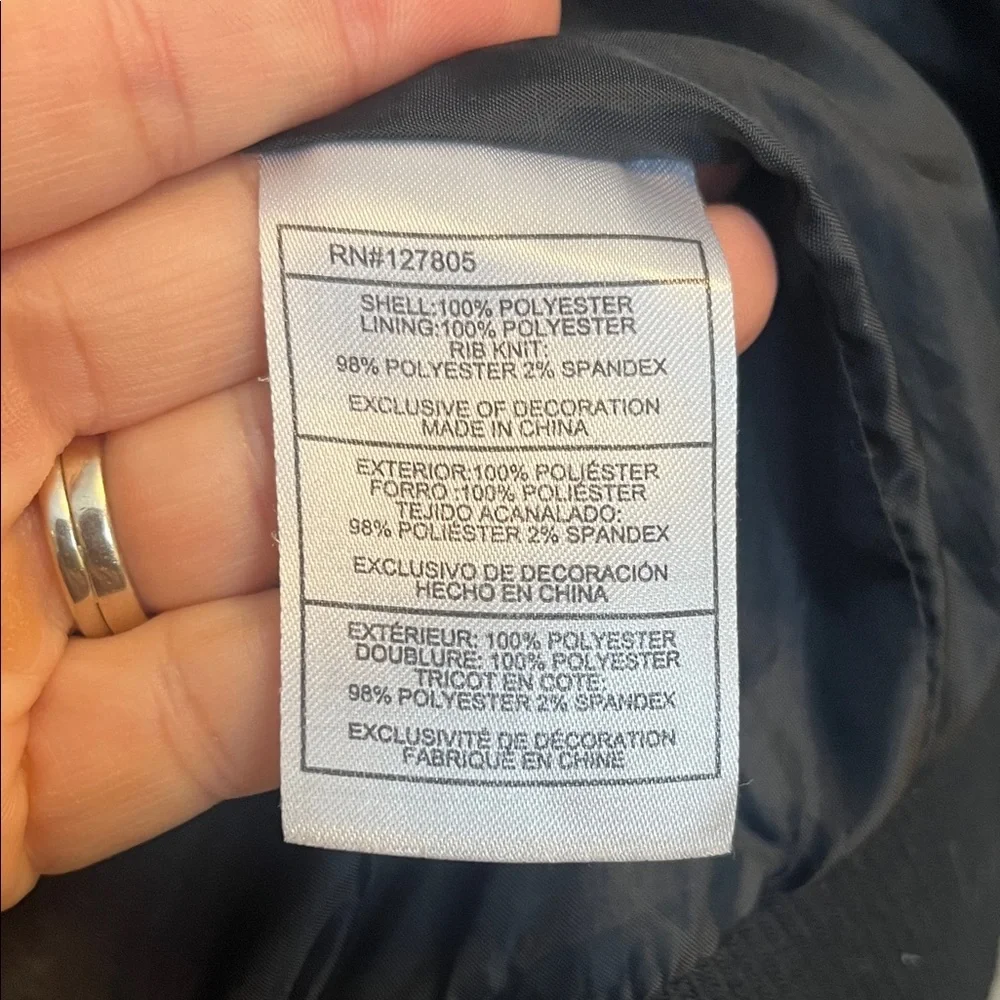 DKNY Black Fuzzy Girls Jacket size 14/16 Black Sherpa heavyweight